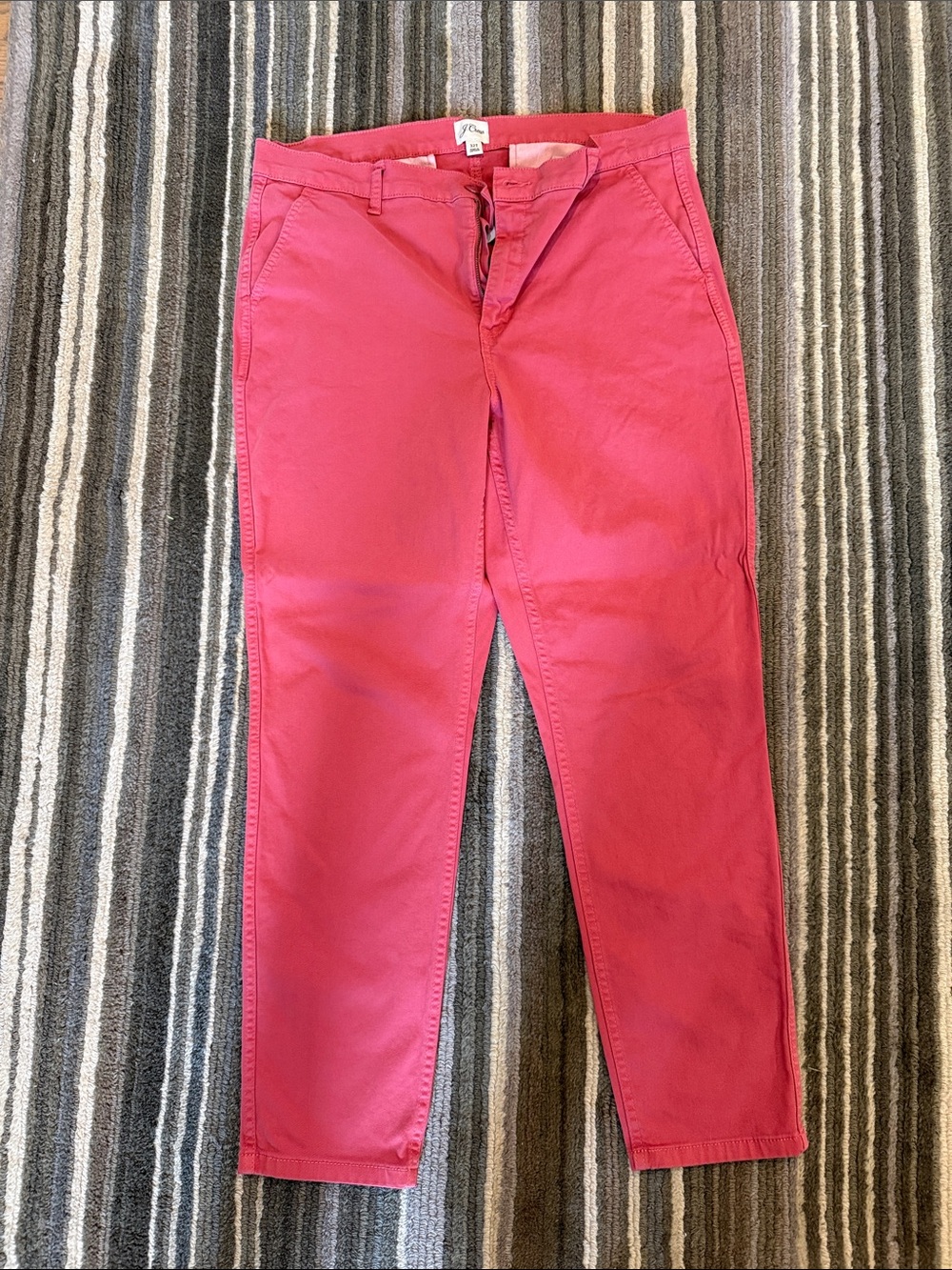 J. Crew Tall Straight Leg Pants in Coral Pink